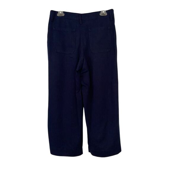 Time and Tru Wide Leg High Waisted Pants with Utility Pockets NWOT Navy Size 6 - Picture 2 of 11